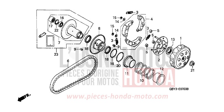 ABTRIEBSFLAECHE von CB1300 Super Bold'or ABS FURY RED (R240) von 1999